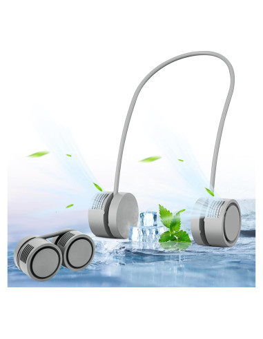 Ventilador de Cuello Plegable Genérico A1 USB 3 Velocidades Gris