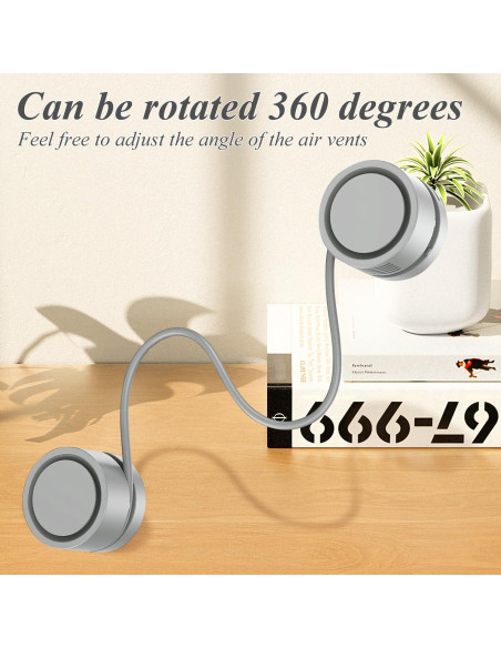 Ventilador de Cuello Plegable Genérico A1 USB 3 Velocidades Gris