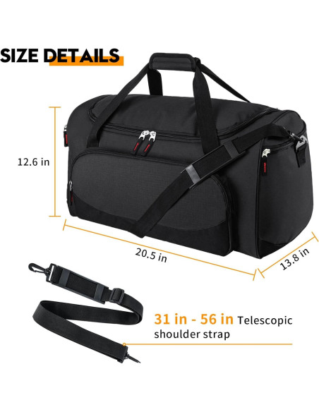 Bolsa de Gimnasio Uarition 55L para Hombres - Duffle Duradera