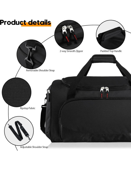 Bolsa de Gimnasio Uarition 55L para Hombres - Duffle Duradera