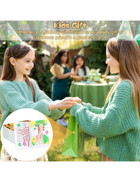 BenLouis Libros de Colorear Mini Safari 24 Crayones Niños