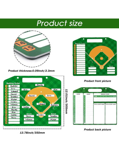 Tablero Magnético de Alineación de Béisbol SRG 36x30 cm