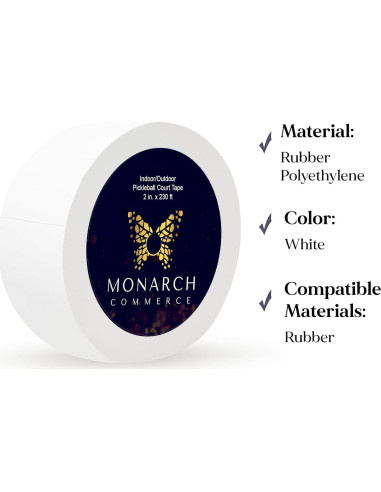 Cinta para cancha de pickleball Monarch 70m - Multi-deporte