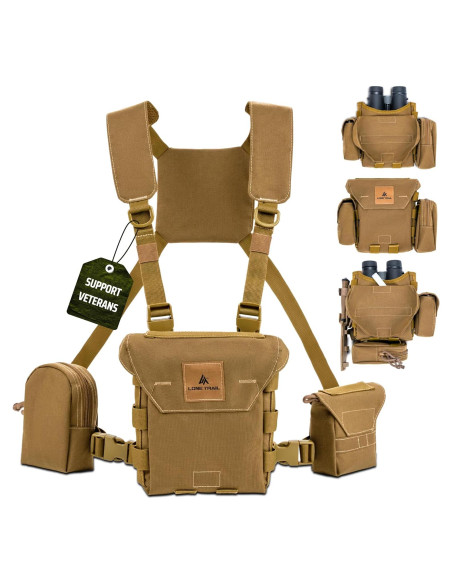 Arnés de Binoculares Impermeable Lone Trail - Funda Silenciosa