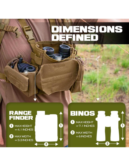 Arnés de Binoculares Impermeable Lone Trail - Funda Silenciosa