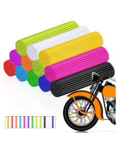 Cubiertas de Radios Tallew 216 Piezas para Bicicleta 24 cm