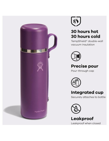 Botella Térmica Hydro Flask 28 Oz Acero Inoxidable Playa Ciruela