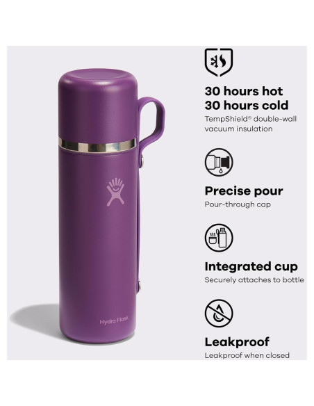 Botella Térmica Hydro Flask 28 Oz Acero Inoxidable Playa Ciruela