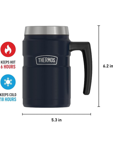 Taza de Café Thermos Stainless King 0.47L Azul Medianoche