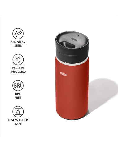 Taza Térmica OXO 16oz Acero Inoxidable Terracota a Prueba de Fugas