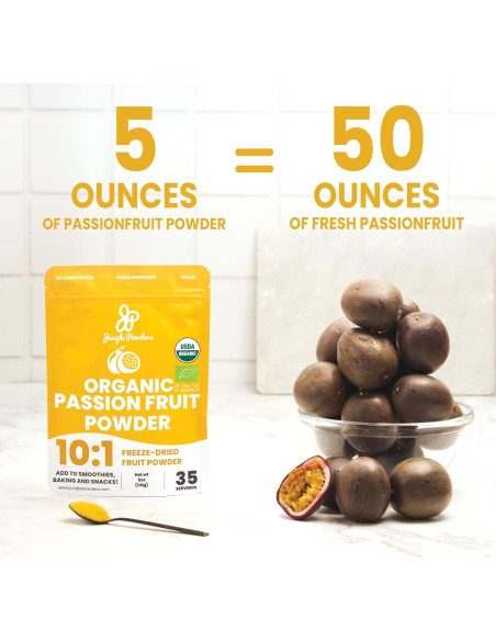 Polvo de Fruta de la Pasión Orgánico Jungle Powders 141.75g