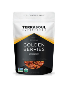 Berrys Dorados Secos Orgánicos Terrasoul 454g - Snack Saludable