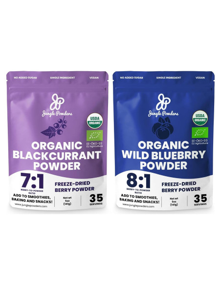 Paquete de Polvo de Grosella Negra y Arándano Silvestre Jungle Powders 142g
