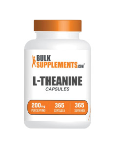 Cápsulas de L-Theanine BulkSupplements 200mg - 365 Conteo