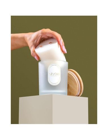 Vela Baccarat Rouge Nivorio 340g Aroma Ámbar y Jazmín