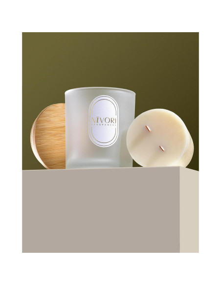 Vela Baccarat Rouge Nivorio 340g Aroma Ámbar y Jazmín