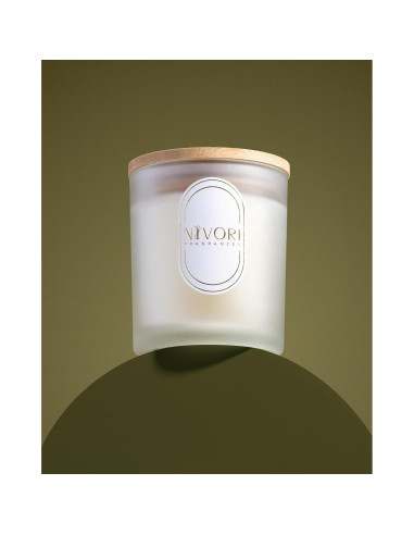 Vela Baccarat Rouge Nivorio 340g Aroma Ámbar y Jazmín