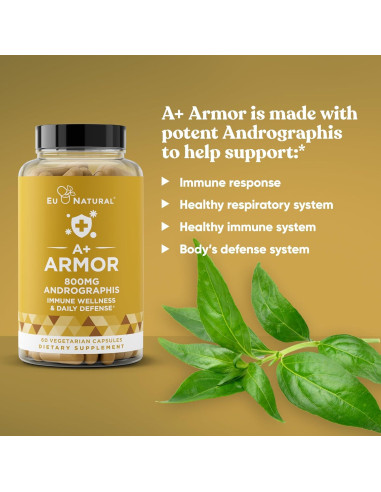 A+ Andrographis Pura 800 Mg - 60 Cápsulas Veganas