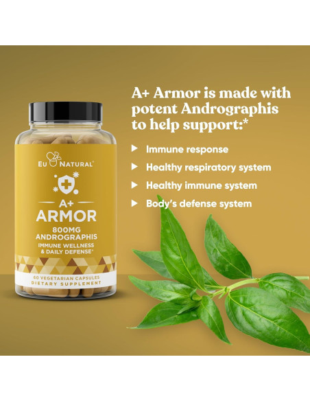 A+ Andrographis Pura 800 Mg - 60 Cápsulas Veganas