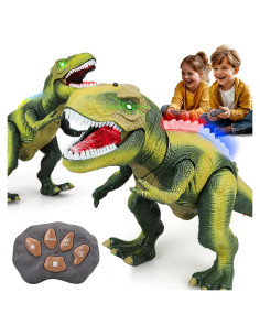 Dinosaurio Control Remoto STEAM Life Verde con Luz y Sonido