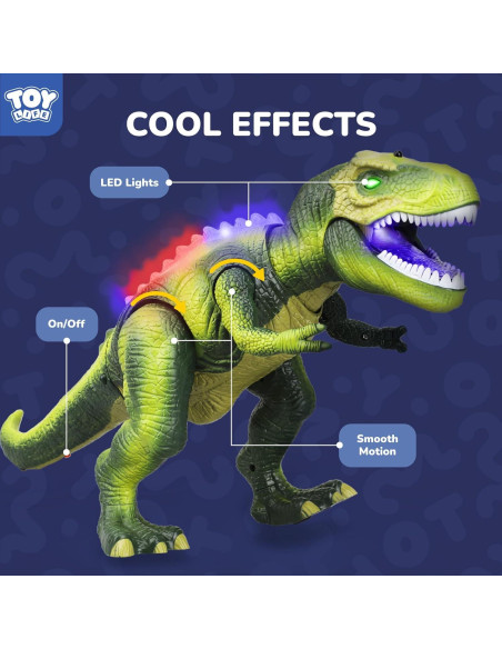 Dinosaurio Control Remoto STEAM Life Verde con Luz y Sonido