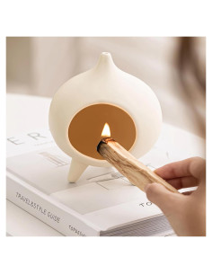 Soporte de Cerámica Zynzthos para Palo Santo y Salvia - Mini Chimenea
