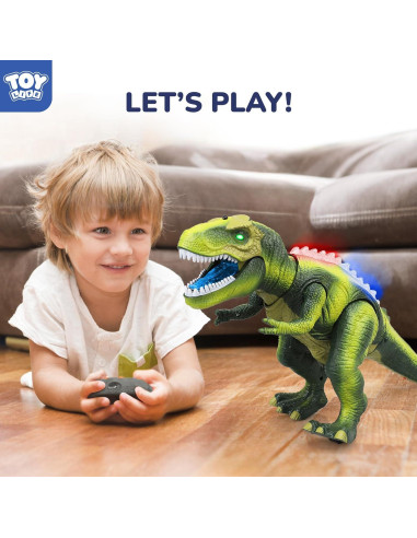 Dinosaurio Control Remoto STEAM Life Verde con Luz y Sonido