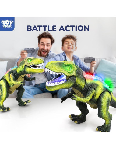 Dinosaurio Control Remoto STEAM Life Verde con Luz y Sonido