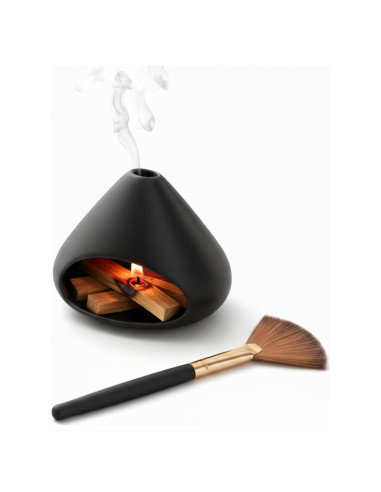 Soporte de Palo Santo DIDIBIRD Mini Chimenea Cerámica Negro