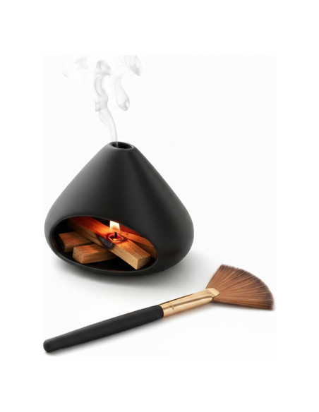 Soporte de Palo Santo DIDIBIRD Mini Chimenea Cerámica Negro