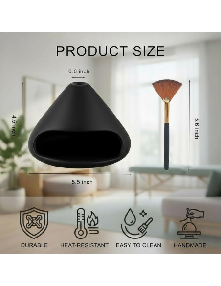 Soporte de Palo Santo DIDIBIRD Mini Chimenea Cerámica Negro