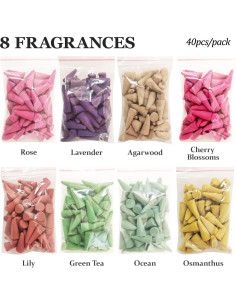 Conos de Incienso DUOHEMENG 320 Unidades Aromaterapia 2