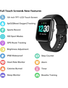 Reloj Inteligente Fitpolo IDW19 con Monitor de Frecuencia Cardíaca 2