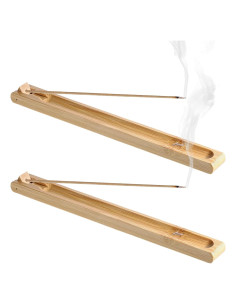 Soporte de Incienso de Bambú Ajustable EupHHonycs - 2 Piezas