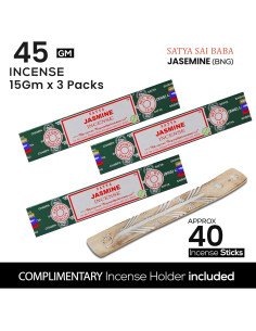 Incienso Natural Satya Nagchampa Jazmín 45g con Soporte Raajsee 2