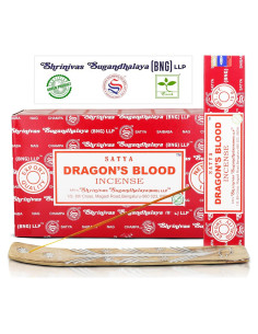 Incienso Natural Satya Sangre de Dragón 180g + Soporte Raajsee