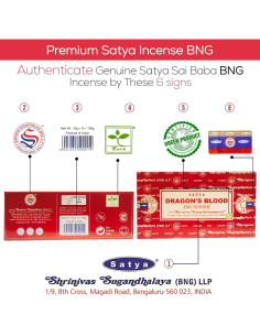 Incienso Natural Satya Sangre de Dragón 180g + Soporte Raajsee 2