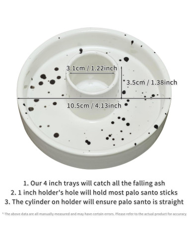 Soporte de Incienso de Cerámica Gute para Palo Santo Blanco