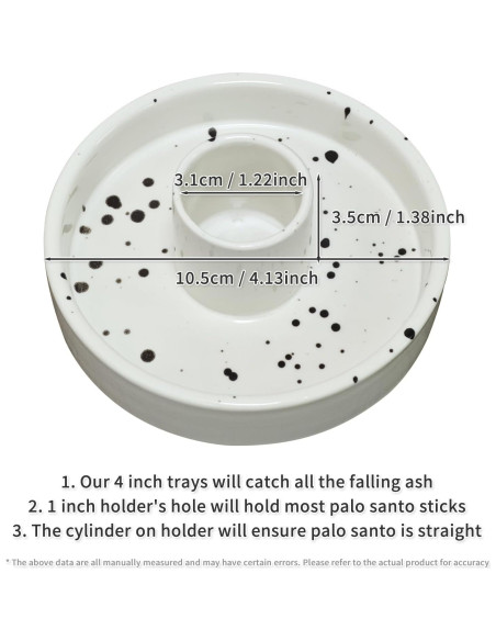 Soporte de Incienso de Cerámica Gute para Palo Santo Blanco