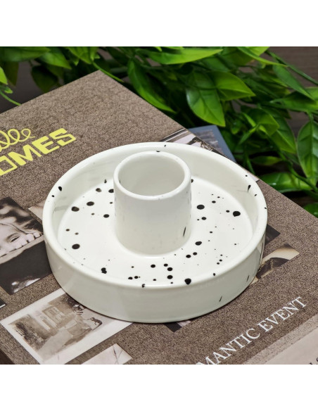 Soporte de Incienso de Cerámica Gute para Palo Santo Blanco