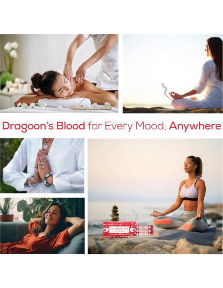 Incienso Natural Satya Sangre de Dragón 180g + Soporte Raajsee