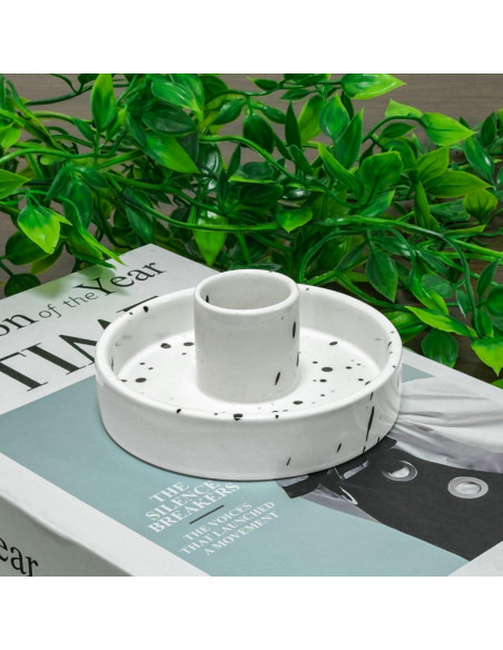 Soporte de Incienso de Cerámica Gute para Palo Santo Blanco