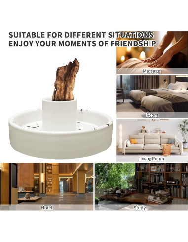 Soporte de Incienso de Cerámica Gute para Palo Santo Blanco