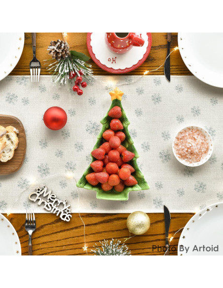 Corredor de Mesa Artoid Mode Beige 33x183 cm Navidad