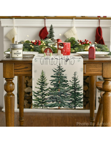 Corredor de Mesa Artoid Mode Beige 33x183 cm Navidad