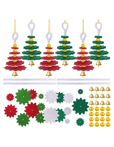 Kit de Manualidades de Adornos de Navidad Hollowfly 24 Piezas