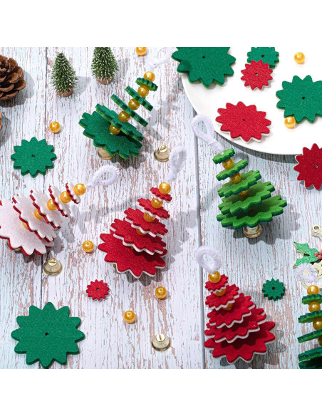 Kit de Manualidades de Adornos de Navidad Hollowfly 24 Piezas