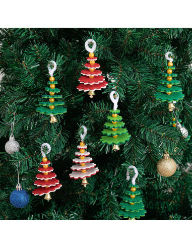 Kit de Manualidades de Adornos de Navidad Hollowfly 24 Piezas