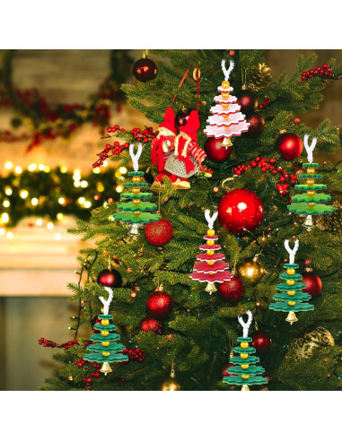 Kit de Manualidades de Adornos de Navidad Hollowfly 24 Piezas