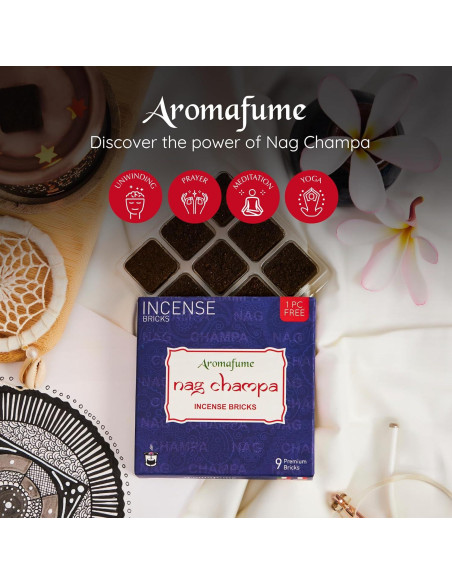Bloques de Incienso Nag Champa Aromafume + Quemador Árbol de la Vida